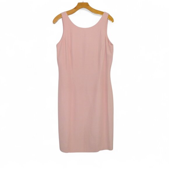 Joseph Ribkoff Vintage Holiday Party Christmas Pink Sheath Dress Size 12 - Picture 3 of 14